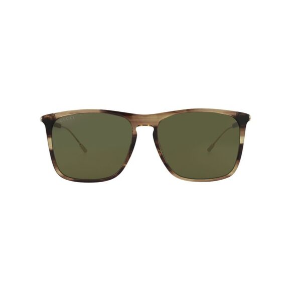 Gucci Square-Frame Recycled Acetate Sunglasses Brown Mens - Picture 1 of 6